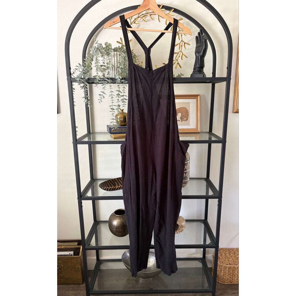 BDG Urban Outfitters Black Wide Leg Jumpsuit Womens Small Boho Overalls